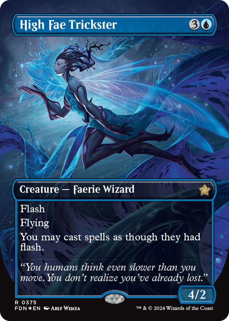 High Fae Trickster (Borderless) (Mana Foil) [Foundations] | Enigma On Main