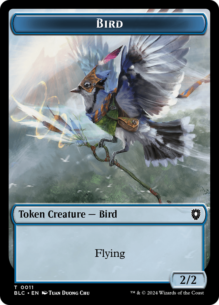 Bird (011) // Fish Double-Sided Token [Bloomburrow Commander Tokens] | Enigma On Main