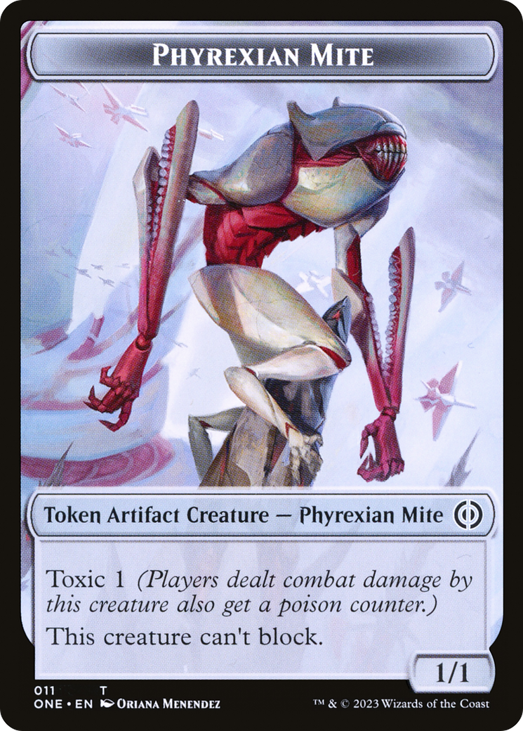 Phyrexian Mite (011) // The Hollow Sentinel Double-Sided Token [Phyrexia: All Will Be One Tokens] | Enigma On Main