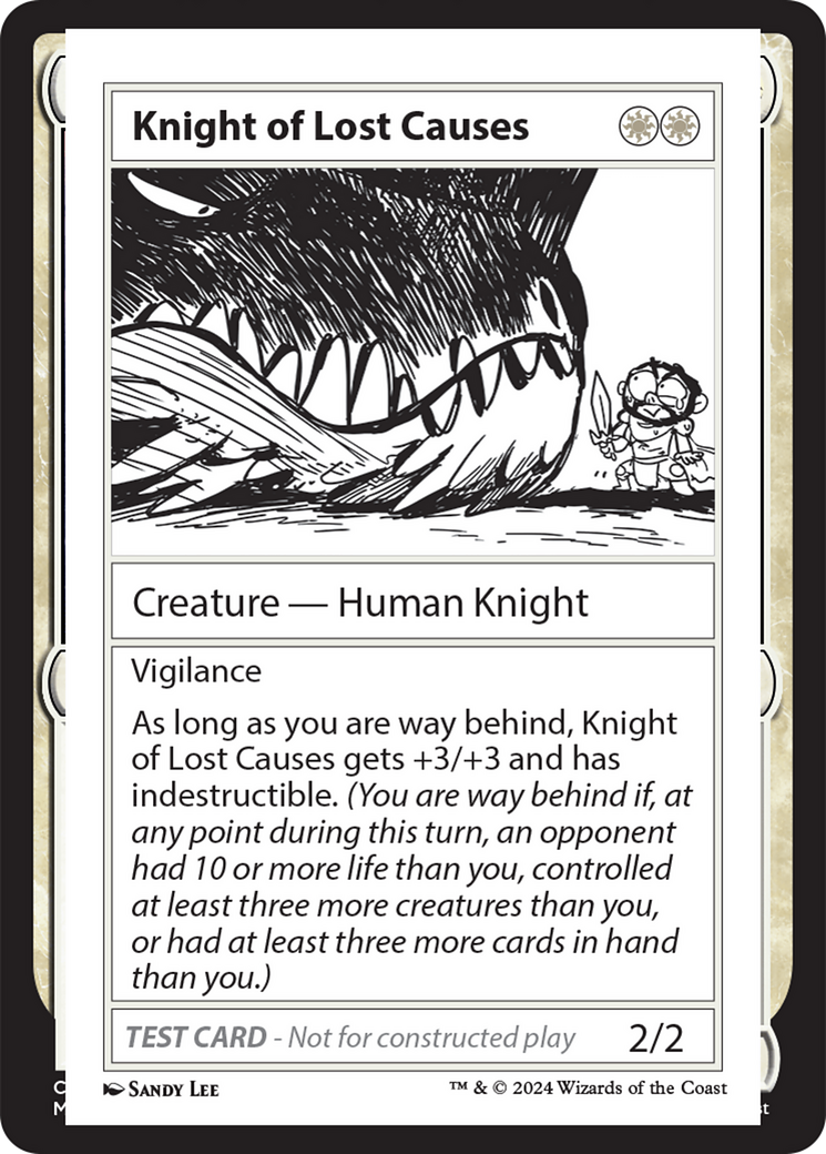 Knight of Lost Causes [Mystery Booster 2 Playtest Cards] | Enigma On Main