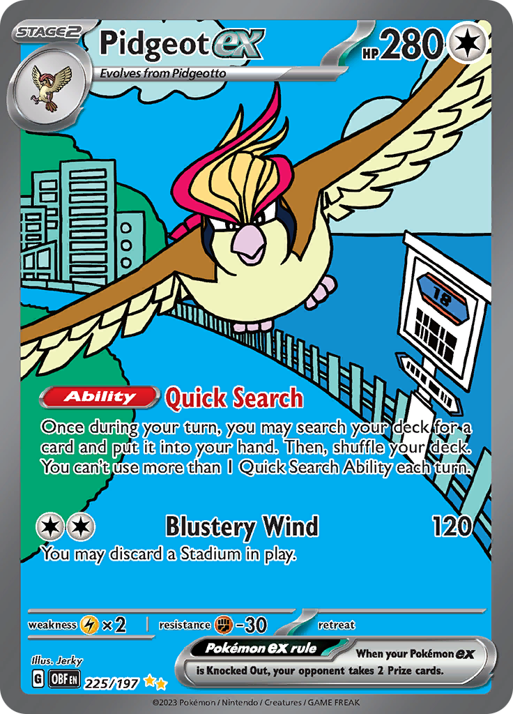 Pidgeot ex (225/197) [Scarlet & Violet: Obsidian Flames] | Enigma On Main