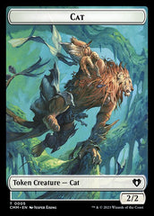 Spirit (0010) // Cat (0005) Double-Sided Token [Commander Masters Tokens] | Enigma On Main