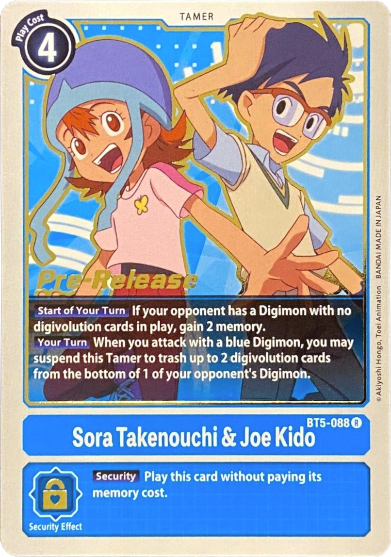 Sora Takenouchi & Joe Kido [BT5-088] [Battle of Omni Pre-Release Promos] | Enigma On Main