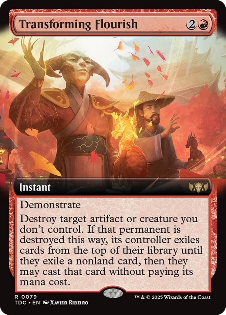 Transforming Flourish (Extended Art) [Tarkir: Dragonstorm Commander] | Enigma On Main