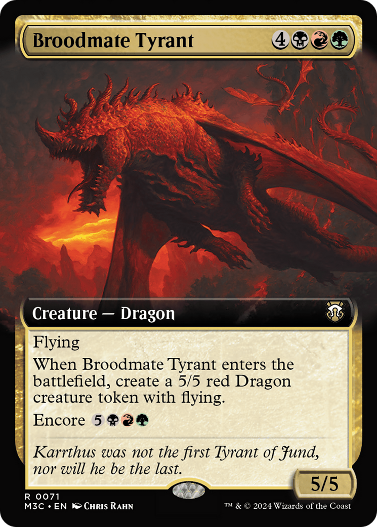 Broodmate Tyrant (Extended Art) [Modern Horizons 3 Commander] | Enigma On Main