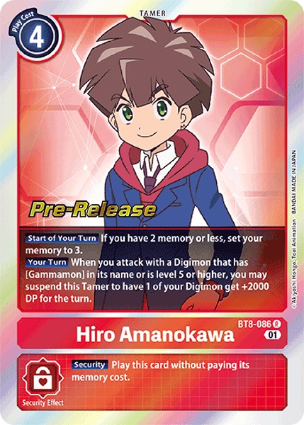 Hiro Amanokawa [BT8-086] [New Awakening Pre-Release Cards] | Enigma On Main