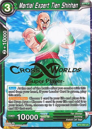 Martial Expert Tien Shinhan (Super Player Stamped) (BT2-083) [Tournament Promotion Cards] | Enigma On Main