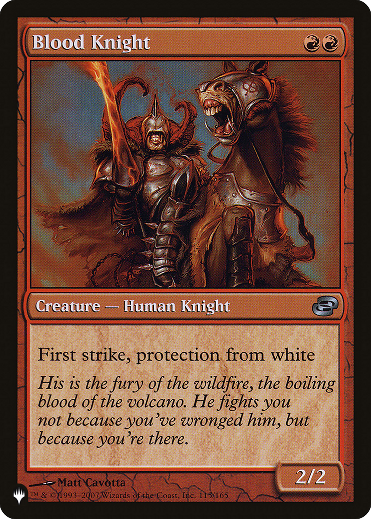 Blood Knight [The List Reprints] | Enigma On Main