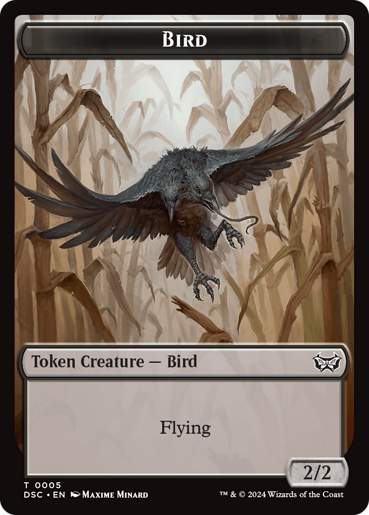 Demon // Bird Double-Sided Token [Duskmourn: House of Horror Commander Tokens] | Enigma On Main