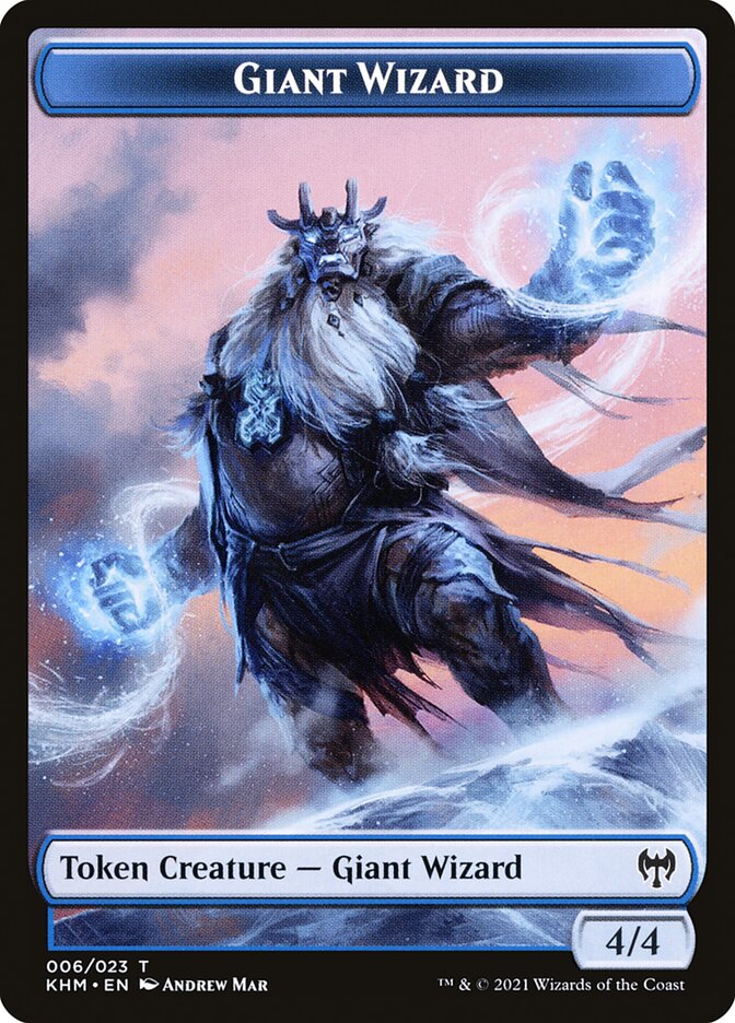Dwarf Berserker // Giant Wizard Double-Sided Token [Kaldheim Tokens] | Enigma On Main