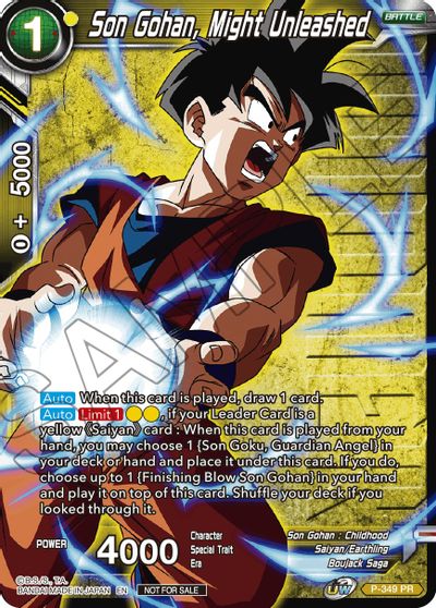 Son Gohan, Might Unleashed (Winner Stamped) (P-349) [Tournament Promotion Cards] | Enigma On Main