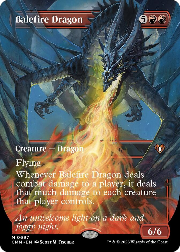 Balefire Dragon (Borderless Alternate Art) [Commander Masters] | Enigma On Main