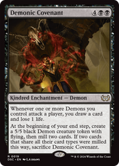 Demonic Covenant [Duskmourn: House of Horror Commander] | Enigma On Main