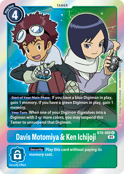 Davis Motomiya & Ken Ichijoji [BT8-088] [New Awakening] | Enigma On Main