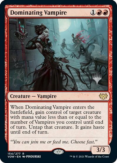 Dominating Vampire (Promo Pack) [Innistrad: Crimson Vow Promos] | Enigma On Main