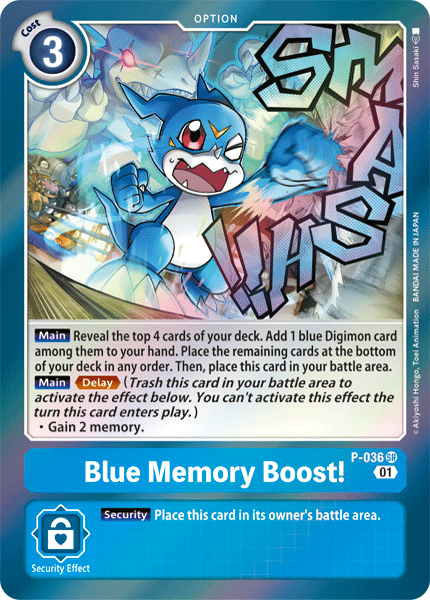 Blue Memory Boost! [P-036] [Promotional Cards] | Enigma On Main