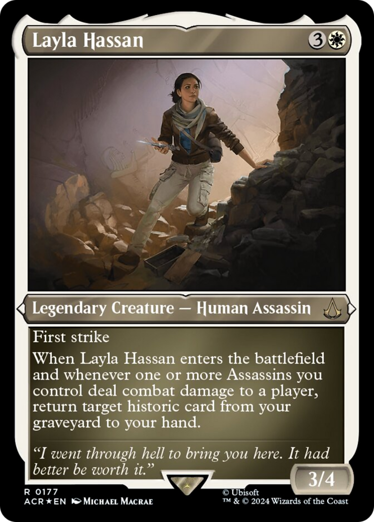 Layla Hassan (Foil Etched) [Assassin's Creed] | Enigma On Main