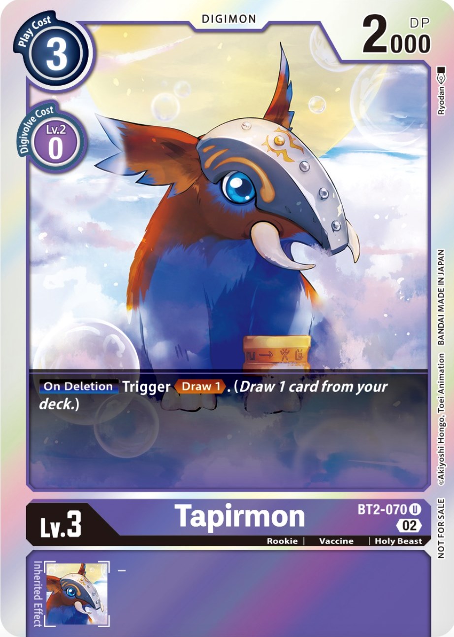 Tapirmon [BT2-070] (Official Tournament Pack Vol.8) [Release Special Booster Promos] | Enigma On Main