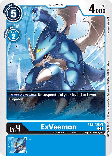 ExVeemon [BT3-025] (Winner Pack Double Diamond) [Release Special Booster Promos] | Enigma On Main