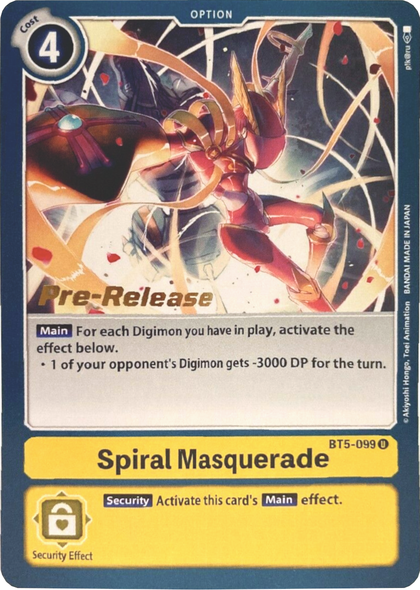 Spiral Masquerade [BT5-099] [Battle of Omni Pre-Release Promos] | Enigma On Main