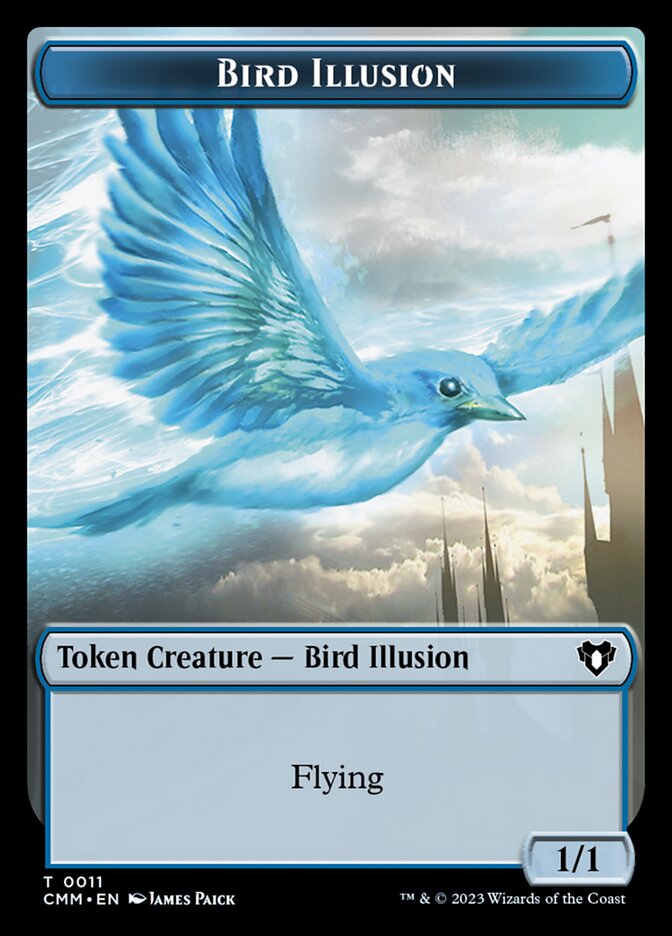 Treasure // Bird Illusion Double-Sided Token [Commander Masters Tokens] | Enigma On Main