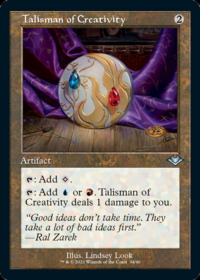 Talisman of Creativity (Retro Foil Etched) [Modern Horizons] | Enigma On Main