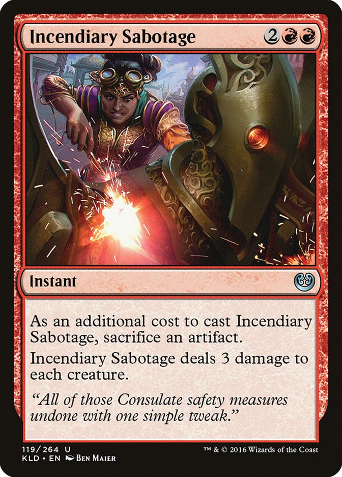 Incendiary Sabotage [Kaladesh] | Enigma On Main