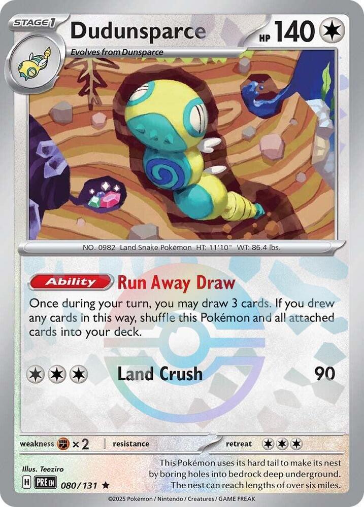 Dudunsparce (080/131) (Poke Ball Pattern) [Scarlet & Violet: Prismatic Evolutions] | Enigma On Main