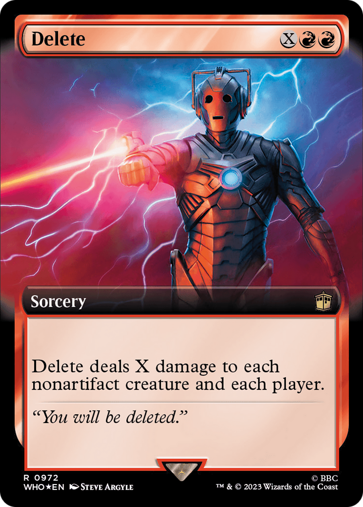 Delete (Extended Art) (Surge Foil) [Doctor Who] | Enigma On Main