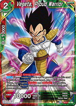 Vegeta, Proud Warrior (BT17-132) [Ultimate Squad] | Enigma On Main