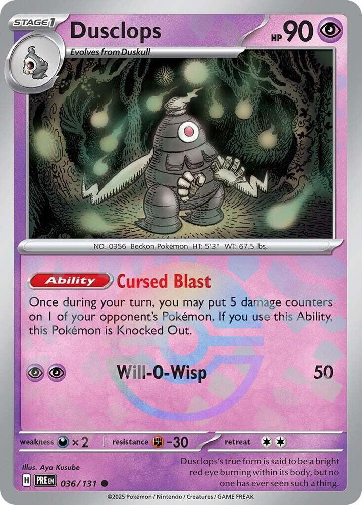 Dusclops (036/131) (Poke Ball Pattern) [Scarlet & Violet: Prismatic Evolutions] | Enigma On Main
