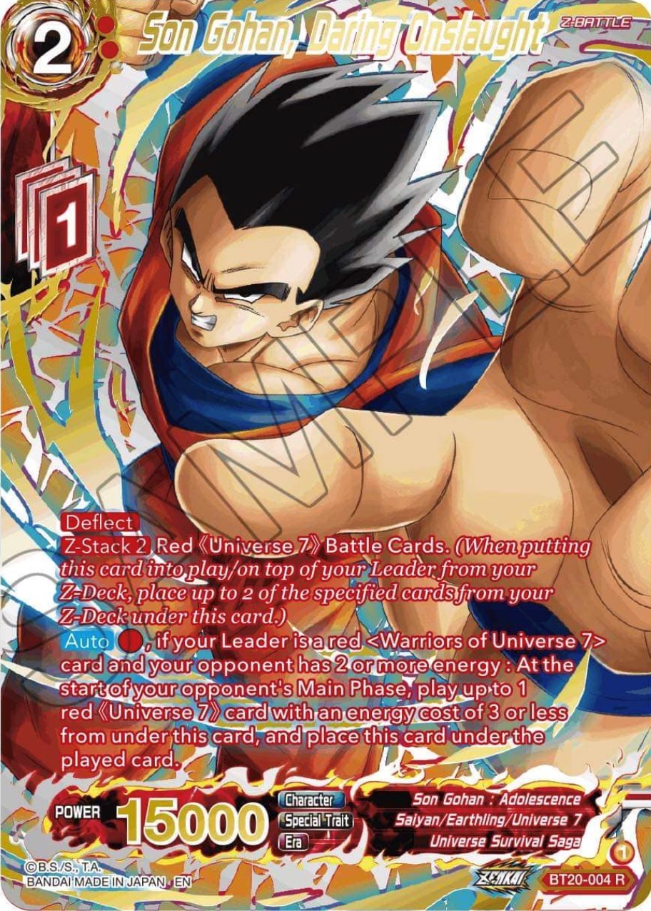 Son Gohan, Daring Onslaught (Gold-Stamped) (BT20-004) [Power Absorbed] | Enigma On Main