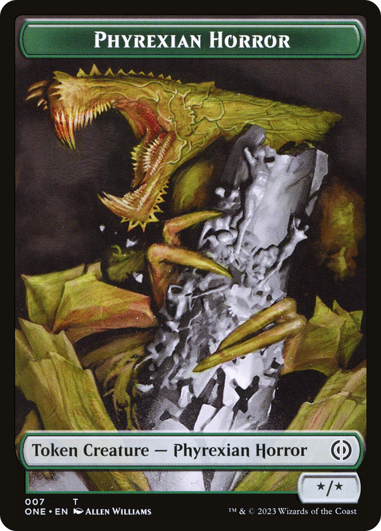 Phyrexian Horror Token (007) [Phyrexia: All Will Be One Tokens] | Enigma On Main