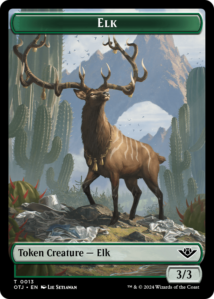 Elk // Plot Double-Sided Token [Outlaws of Thunder Junction Tokens] | Enigma On Main