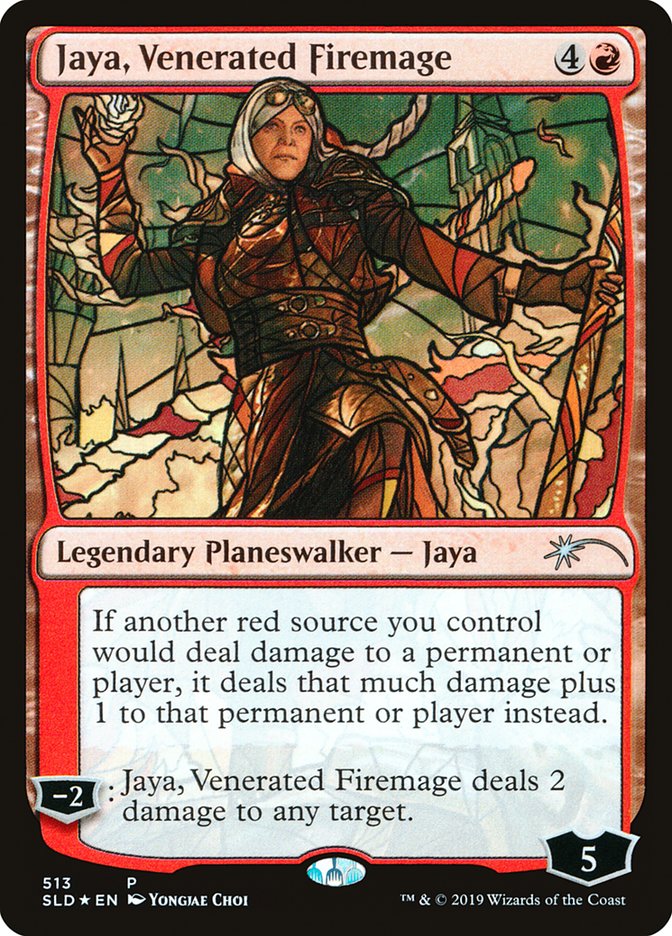 Jaya, Venerated Firemage (Stained Glass) [Secret Lair Drop Promos] | Enigma On Main