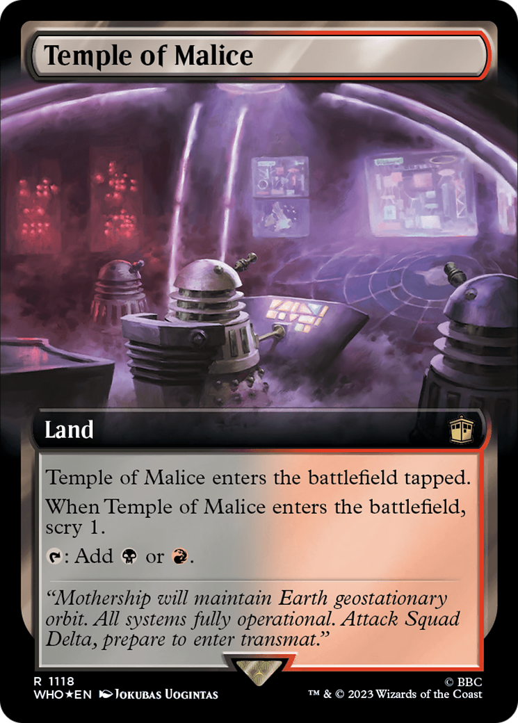 Temple of Malice (Extended Art) (Surge Foil) [Doctor Who] | Enigma On Main