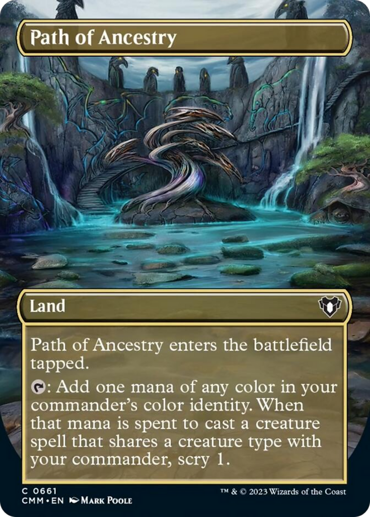 Path of Ancestry (Borderless Alternate Art) [Commander Masters] | Enigma On Main