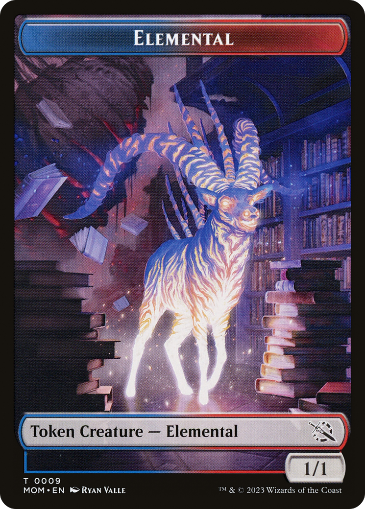 Elemental (09) // Dinosaur Double-Sided Token [March of the Machine Tokens] | Enigma On Main