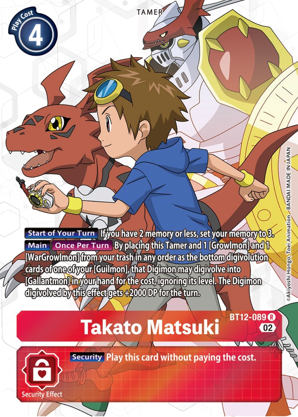 Takato Matsuki [BT12-089] (Alternate Art) [Across Time] | Enigma On Main