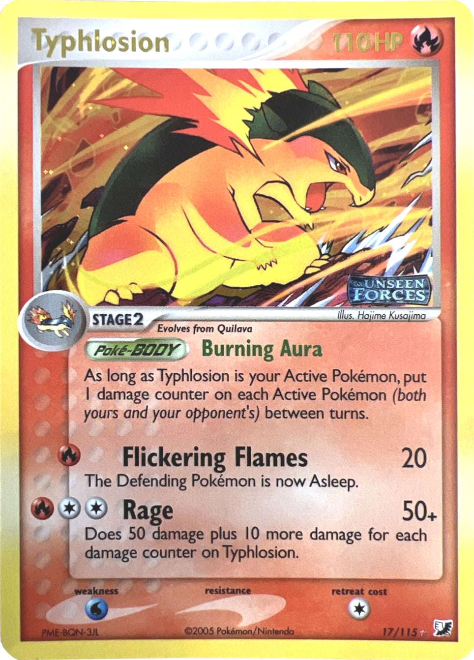 Typhlosion (17/115) (Stamped) [EX: Unseen Forces] | Enigma On Main