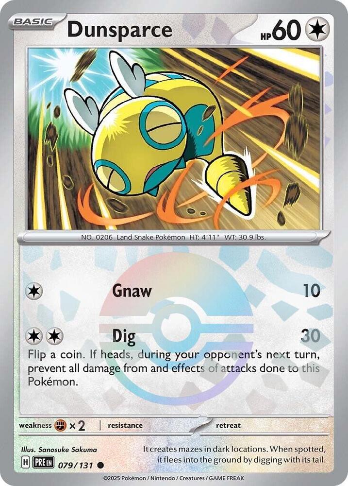 Dunsparce (079/131) (Poke Ball Pattern) [Scarlet & Violet: Prismatic Evolutions] | Enigma On Main