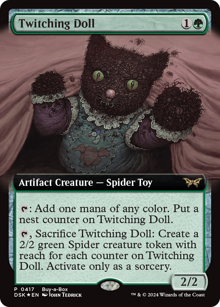 Twitching Doll (Extended Art) (Buy-a-box) [Duskmourn: House of Horror Promos] | Enigma On Main