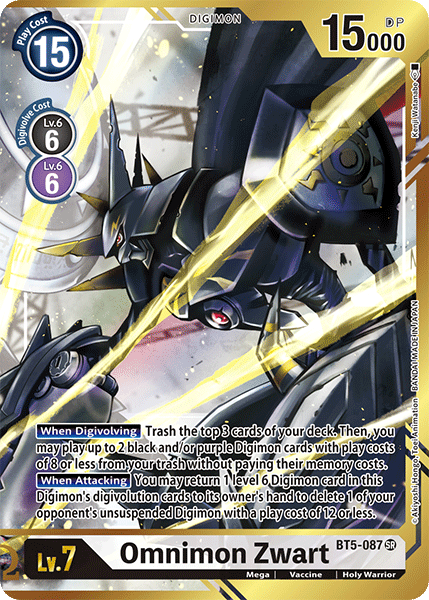 Omnimon Zwart [BT5-087] (Alternate Art - Kenji Watanabe) [Battle of Omni] | Enigma On Main