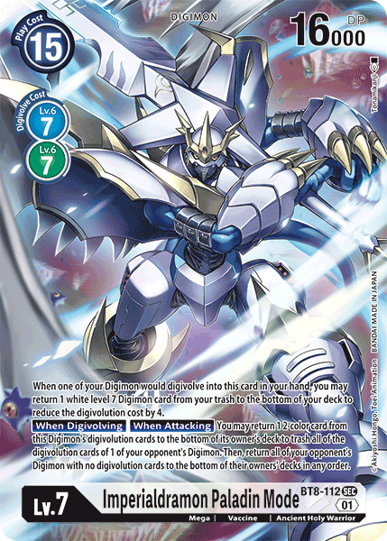 Imperialdramon: Paladin Mode [BT8-112] (Alternate Art) [New Awakening] | Enigma On Main