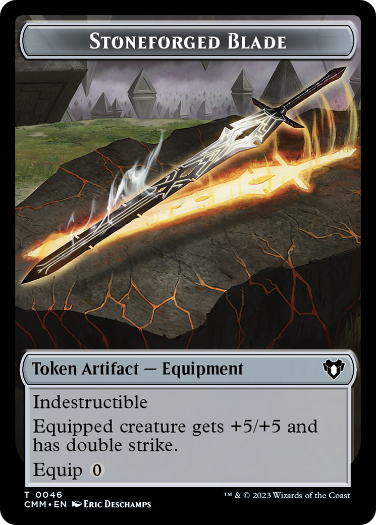 Servo // Stoneforged Blade Double-Sided Token [Commander Masters Tokens] | Enigma On Main