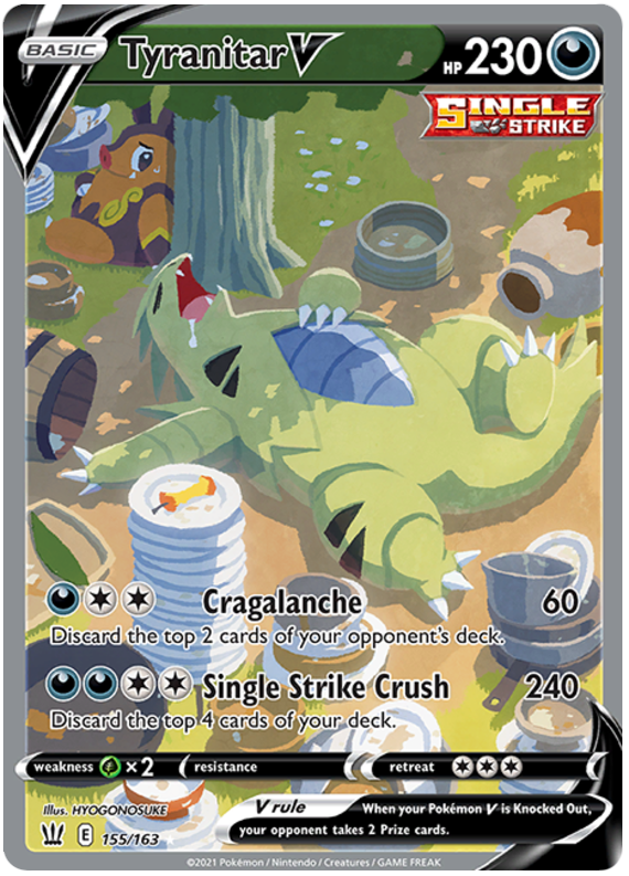 Tyranitar V (155/163) [Sword & Shield: Battle Styles] | Enigma On Main