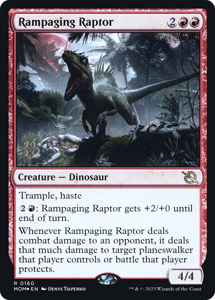 Rampaging Raptor [March of the Machine Prerelease Promos] | Enigma On Main