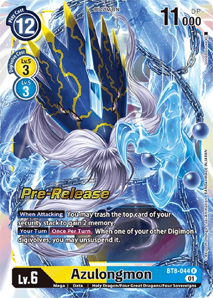 Azulongmon [BT8-044] [New Awakening Pre-Release Cards] | Enigma On Main