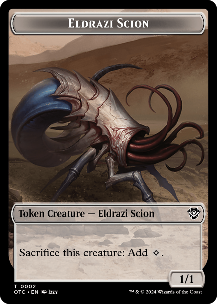 Eldrazi Scion // Treasure Double-Sided Token [Outlaws of Thunder Junction Commander Tokens] | Enigma On Main