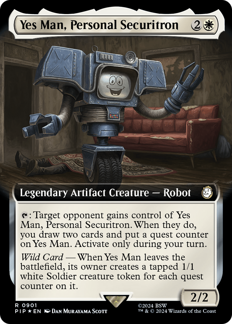 Yes Man, Personal Securitron (Extended Art) (Surge Foil) [Fallout] | Enigma On Main